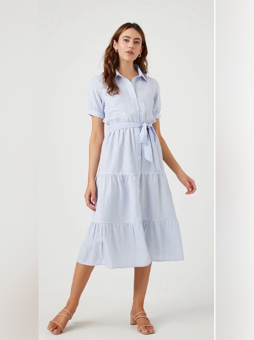 Girl Soul Classic Blue Stripe Tie-Waist Shirt Dress | New without Tags